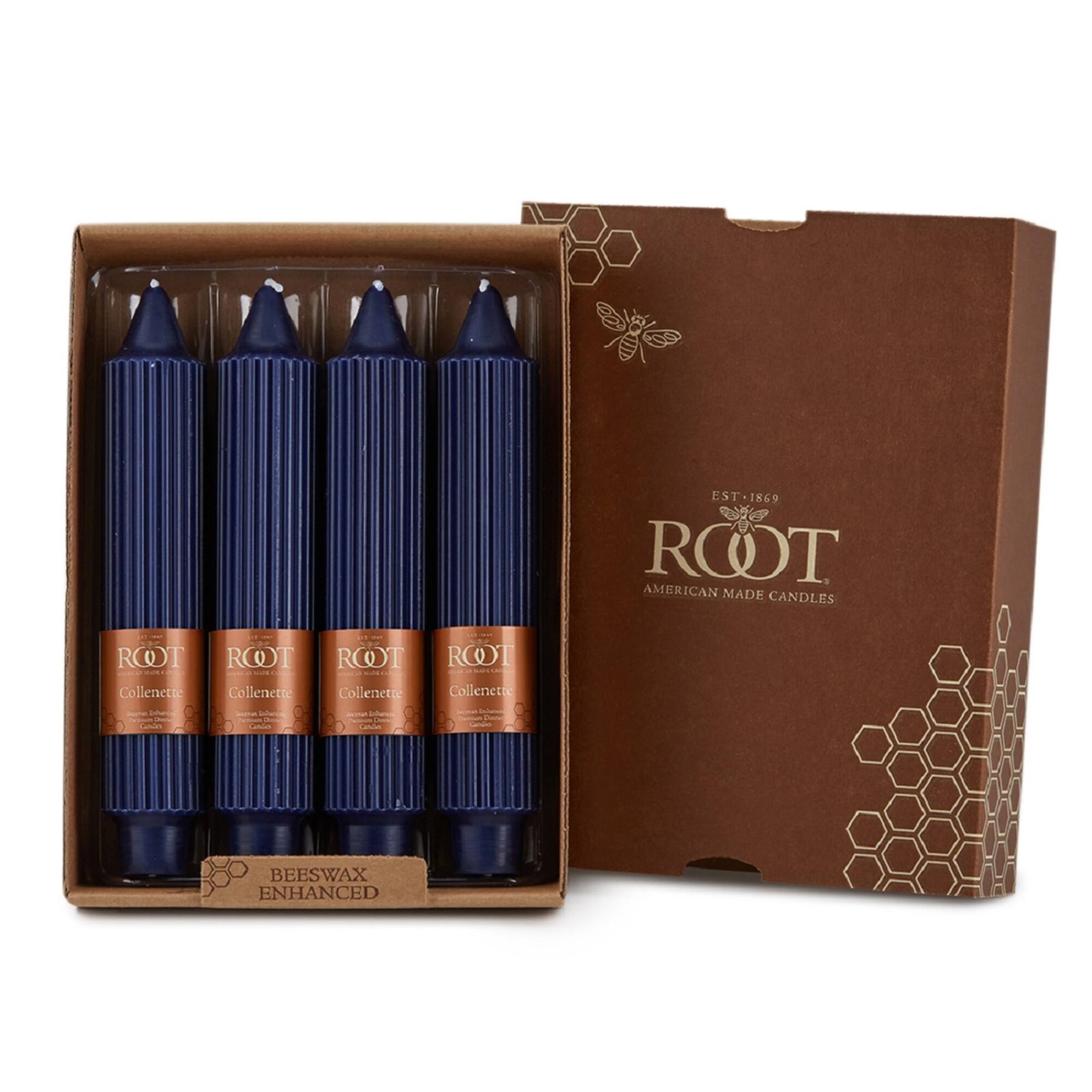 Root Candles 7" Unscented Grecian Collenette Taper Candles